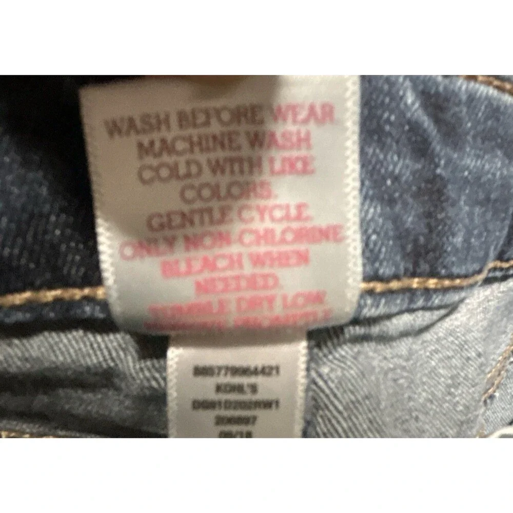 SO Girls, Medium Wash Denim, Bermuda Shorts Cuffed, 5-Pocket: Size 14